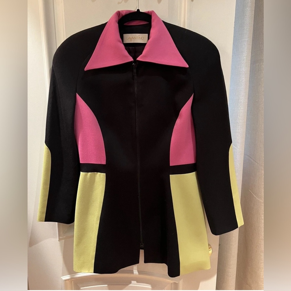 Lavantino Black, Pink, and Yellow Women's Jacket